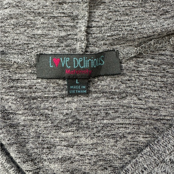 Love Delirious Maternity Long Sleeves Lightweight Hoodie Size L - Picture 5 of 9